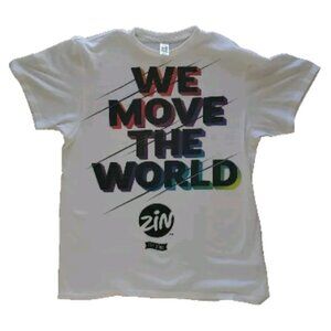 Zumba Wear "We Move The World" T-Shirt One Size Fits Most White